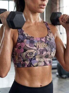 Nike dri-fit Athleisure Activewear Floral Print Sports Bra, size small